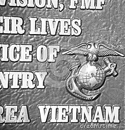 Vietnam U.S. Marine Corps Memorial Editorial Stock Photo