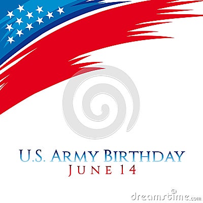 United States Army birthday Vector Illustration