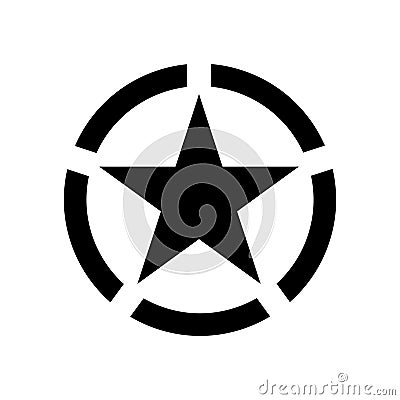United states army star symbol stencil isolated - PNG Stock Photo