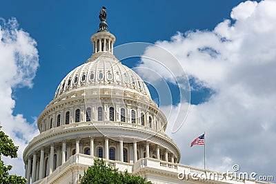 The United States Capitol building in Washington DC. Stock Photo