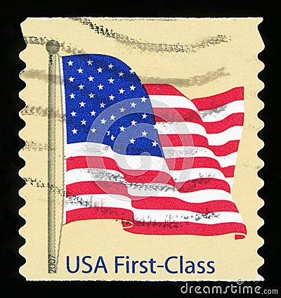 US Postage Stamp Editorial Stock Photo