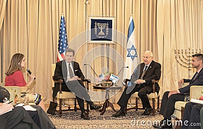 United States Congressional Delegation Meets with Israel President Editorial Stock Photo