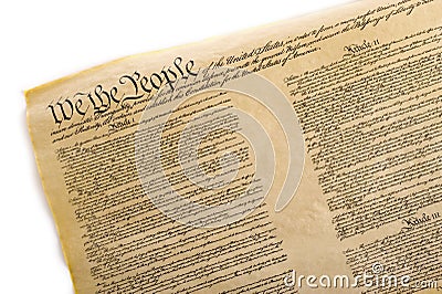 United States Constitution Stock Photo