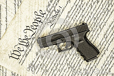 United States constitution and gun rights Stock Photo