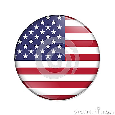 United States country flag badge button Stock Photo