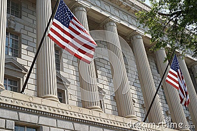 United States Department of Finance facade Editorial Stock Photo