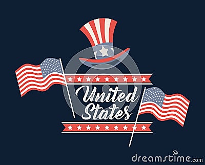 United states design Vector Illustration