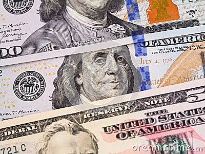 United States Dollars. Full frame Stock Photo