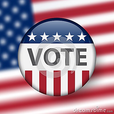 United States elections. US midterm elections 2018: the race for Congress. Election Pin Button, Badge. Vector Illustration