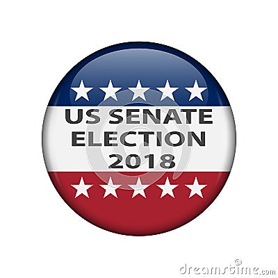 United States elections. US midterm elections 2018: the race for Congress. Election Pin Button, Badge. Vector Illustration