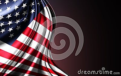 United States flag. Nationals flags of world country turning Stock Photo