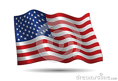 United States Flag Vector Stock Photo