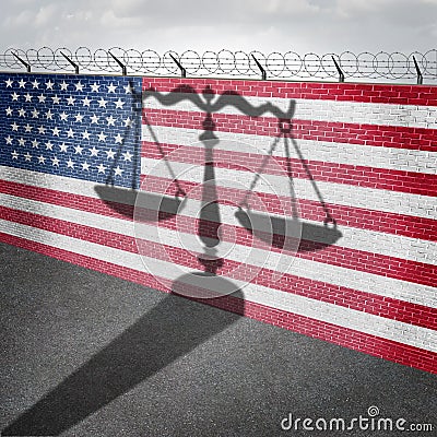 United States Immigration Law Cartoon Illustration