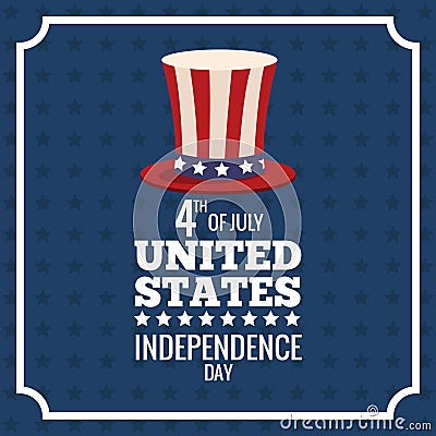 United states independence day memorial poster Vector Illustration