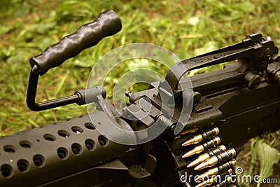 United States Machine Gun Stock Photo