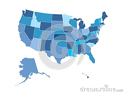 United States map Vector Illustration