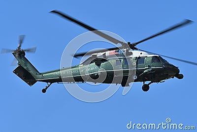 United States Marines Sikorsky VH-60N White Hawk VIP Transport Helicopter from HMX-1 Nighthawks. Editorial Stock Photo