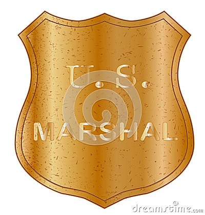 United States MArshal Shield Badge Vector Illustration