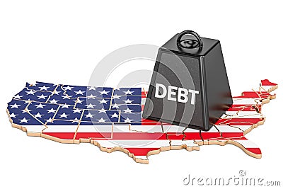 United States national debt or budget deficit, financial crisis Stock Photo