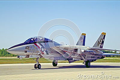 Vintage United States Navy F14 Tomcat Editorial Stock Photo