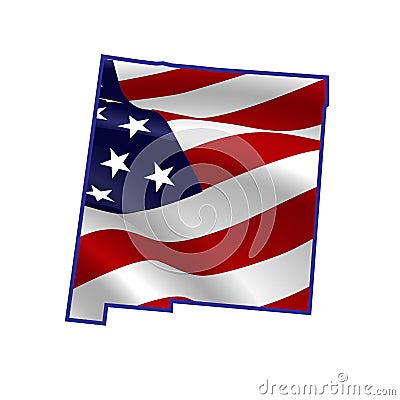 United States, New-Mexico full of American flag Stock Photo