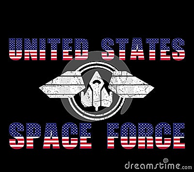 United States Space Force Shirt Patriotic Gift Stock Photo