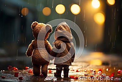 Uniting in love, couples, kids mark Friendship, Valentine, Childrens Day Stock Photo