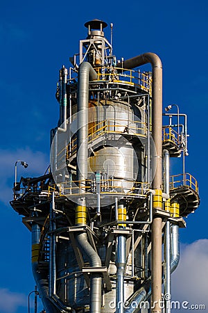 Units for nitric acid production on fertilizer plant Stock Photo