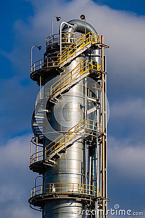 Units for nitric acid production on fertilizer plant Stock Photo