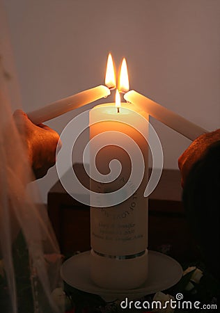 Unity Candle Stock Photo