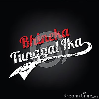 unity in diversity - bhineka tunggal ika indonesian motto Vector Illustration