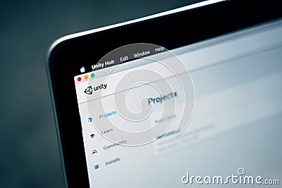 Unity game engine Editorial Stock Photo