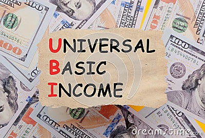 Universal Basic Income Stock Photo