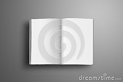 Universal blank opened A4, A5 brochure with soft realistic sha Stock Photo