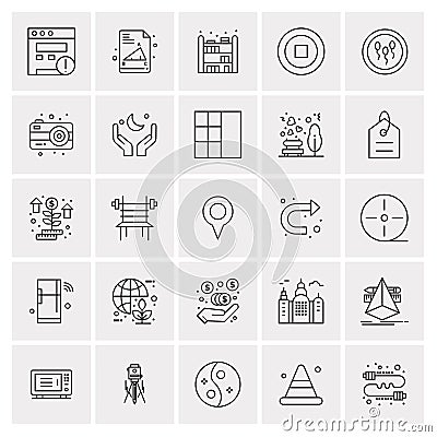 Set of 25 Universal Business Icons Vector Vector Illustration