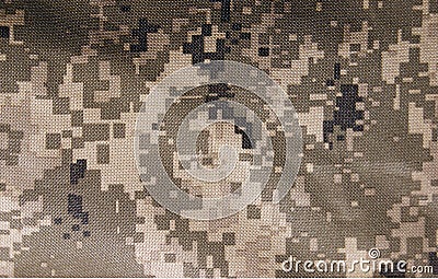 The Universal Camouflage Pattern, also referred to as Army Combat Uniform Pattern or Digital military camouflage Stock Photo