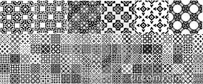 106 Universal different geometric seamless patterns. Endless vector texture can be used for wrapping wallpaper, pattern fills, web Vector Illustration