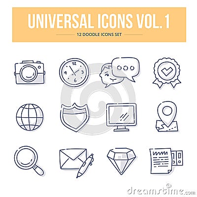 Universal Doodle Icons vol.1 Vector Illustration