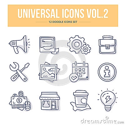 Universal Doodle Icons vol.2 Vector Illustration