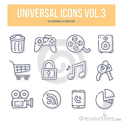 Universal Doodle Icons vol.3 Vector Illustration