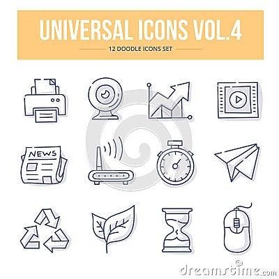 Universal Doodle Icons vol.4 Vector Illustration