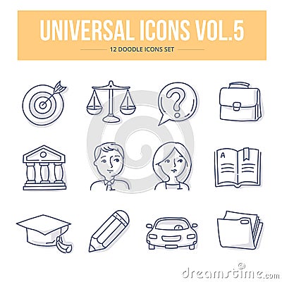 Universal Doodle Icons vol.5 Vector Illustration