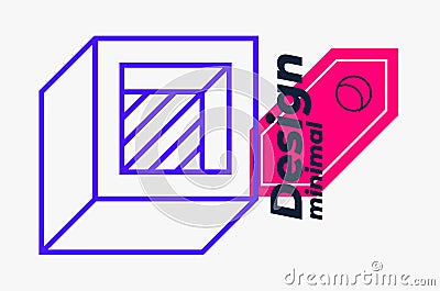 Universal geometric colorful trend background with bright bold lineal design Vector Illustration