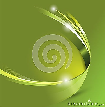 Universal Green abstract vector background with 3D effect Vector Illustration