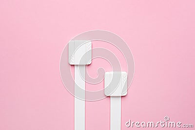 Universal lock strap for drawer on pink phoneb protection from children on pink background Stock Photo