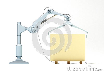 Universal mechanical manipulator 2 Cartoon Illustration