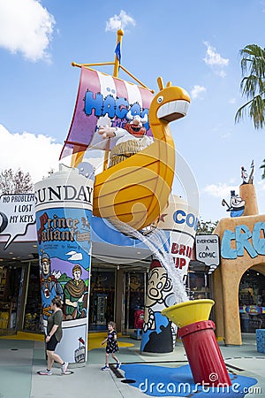 Universal Studios, Toon Lagoon, Hagar`s Editorial Stock Photo