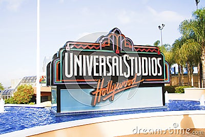 The Universal Studios Hollywood sign Editorial Stock Photo