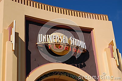 Universal Studios sign at Orlando, Florida Editorial Stock Photo