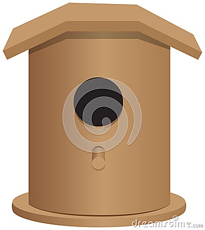 Universal wooden bird house Vector Illustration